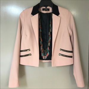 Topshop Light Pink Moto Jacket
