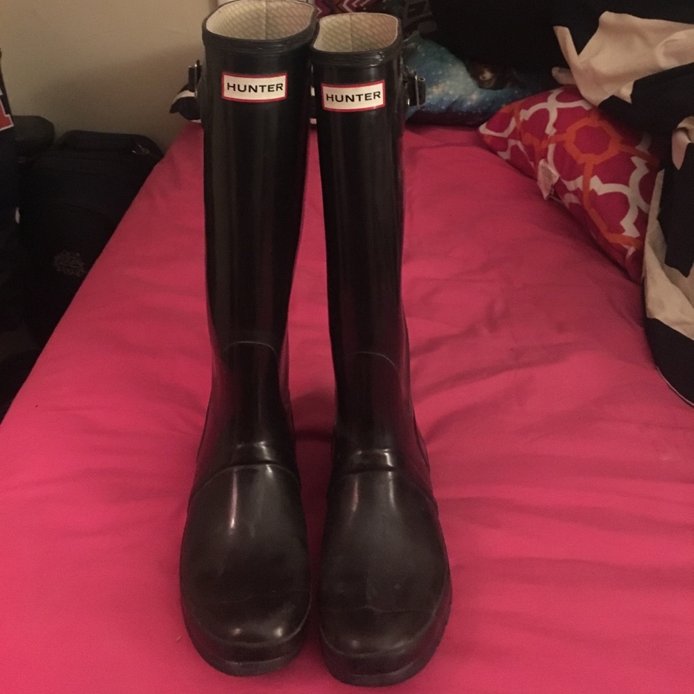 Hunter Glossy Rain Boots (tall)