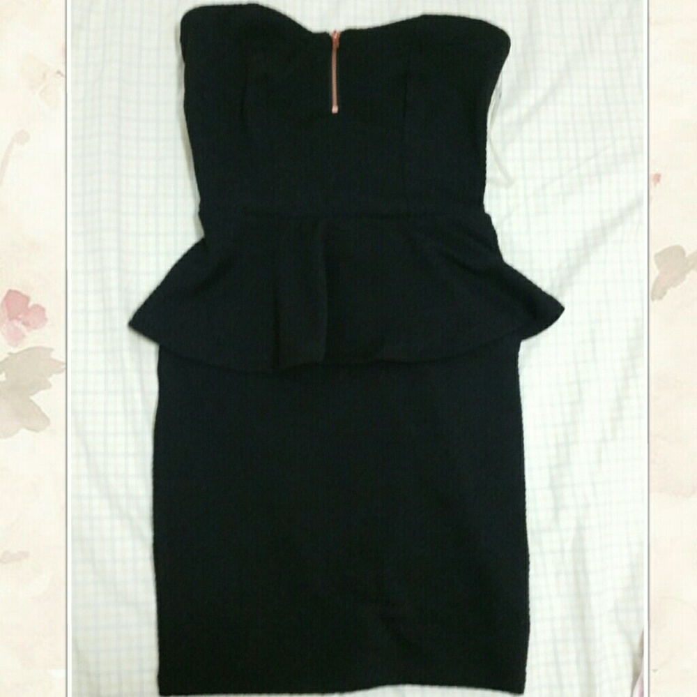 Black Classy Peplum Women Dress