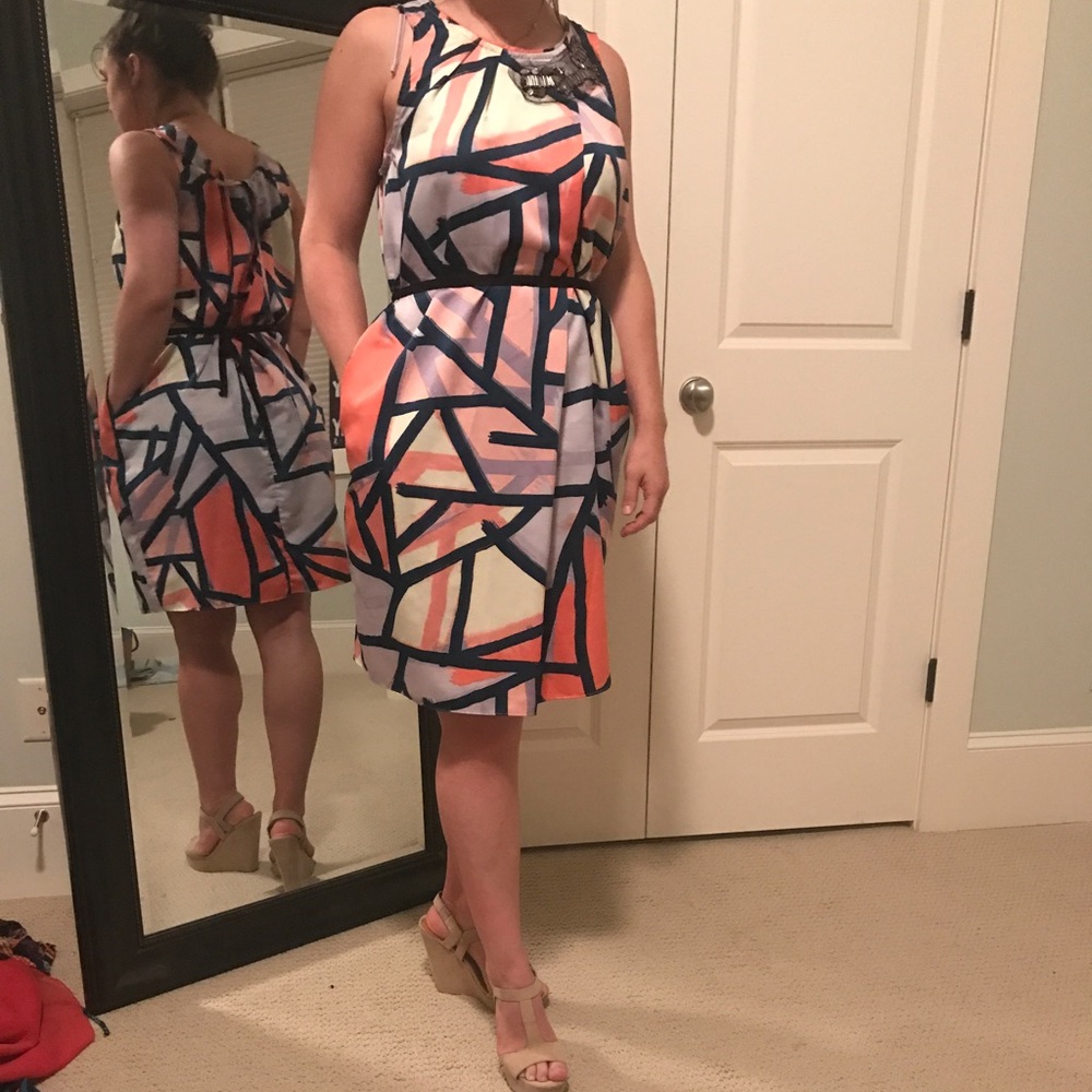 Simply Vera, Patterned Cocktail Dress with Pockets