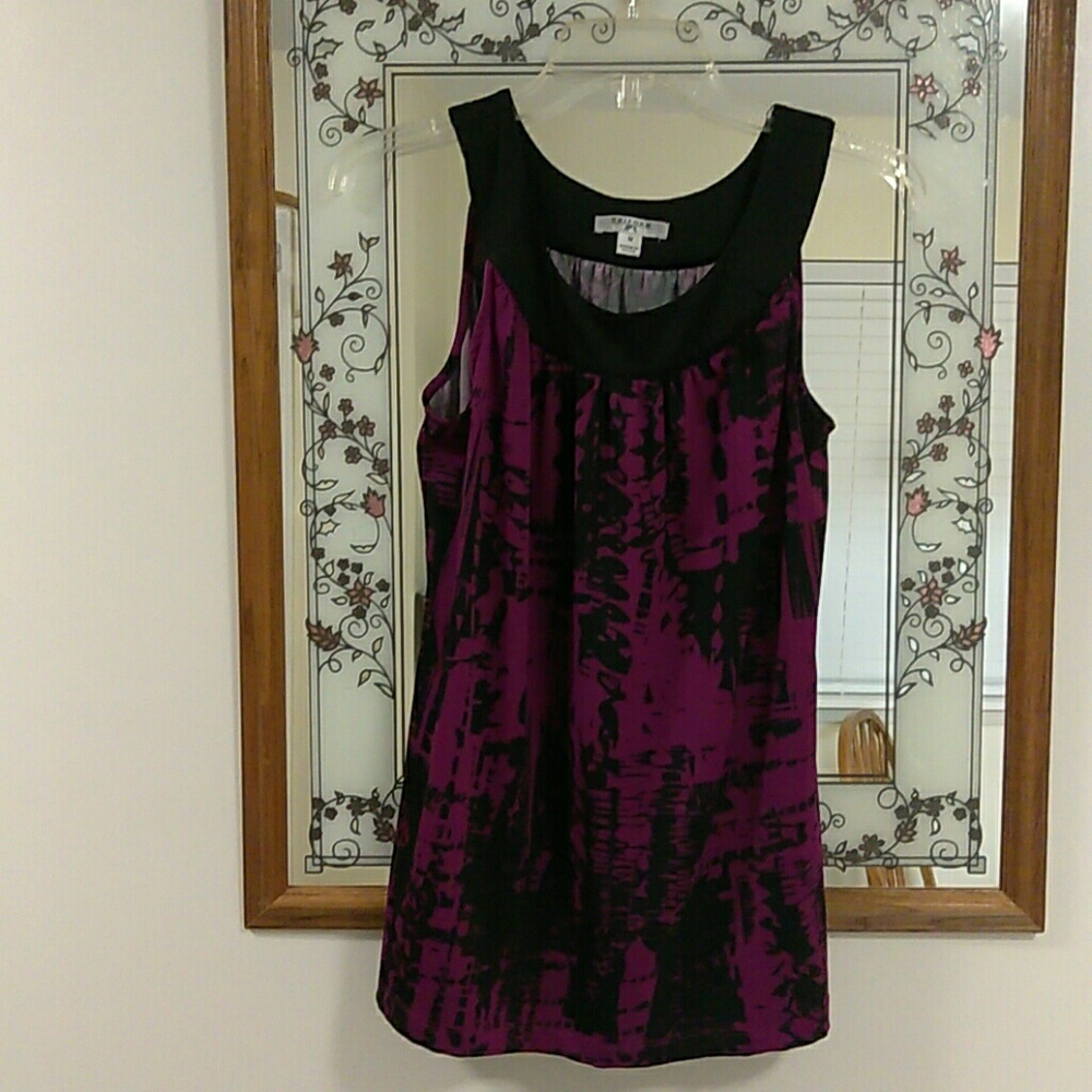 Ladies tank top purple and black
