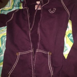 Purple true religion jacket