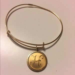 Alex and Ani H initial 14 kt gf
