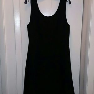 F21+ 3X lace up back black dress