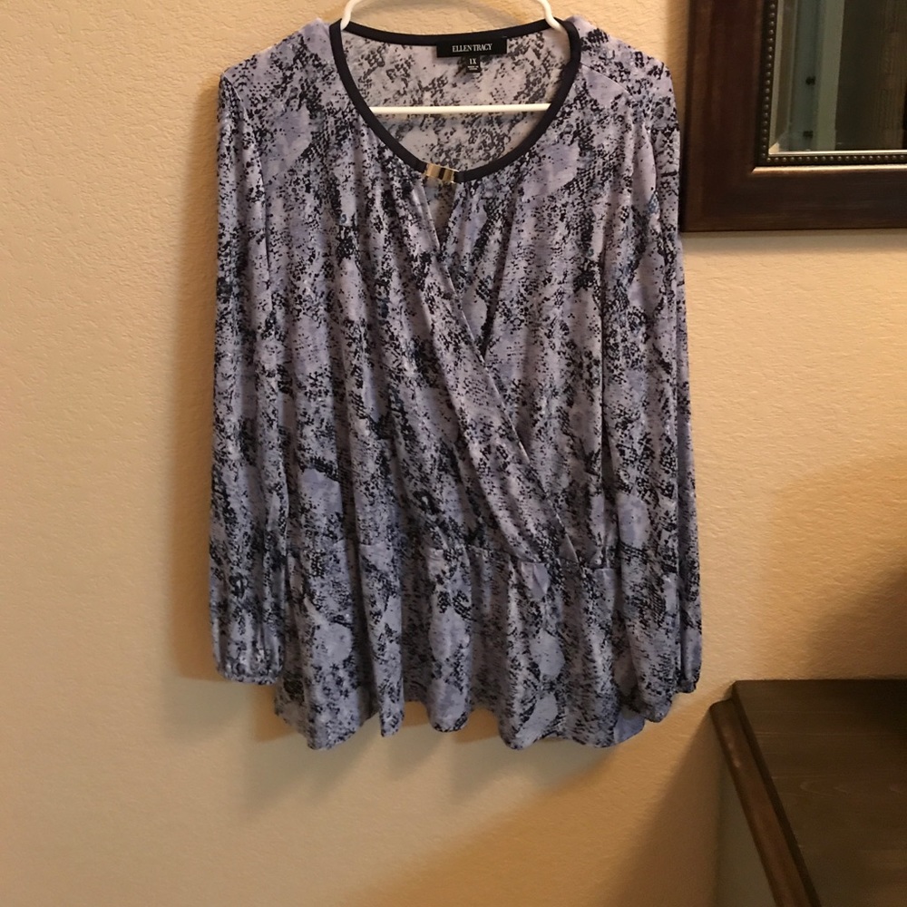 Faux wrap blouse