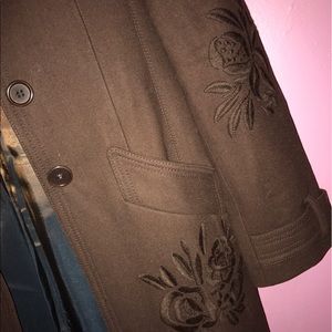 BCBG Embroidered Peacoat! ✨✨