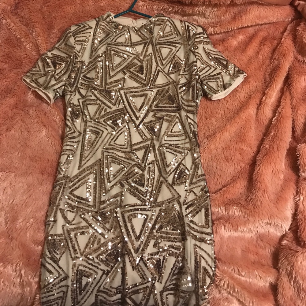 Rose gold cocktail /short prom dress