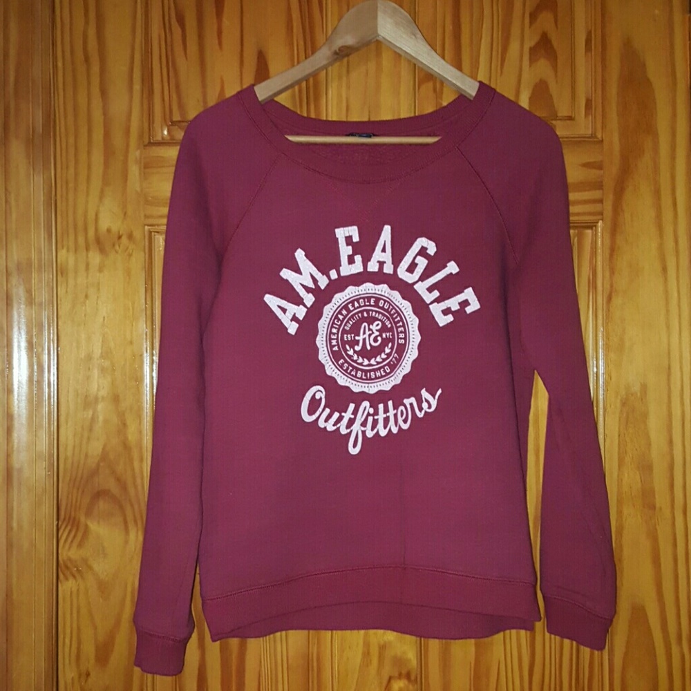American Eagle red & pink sweatshirt
