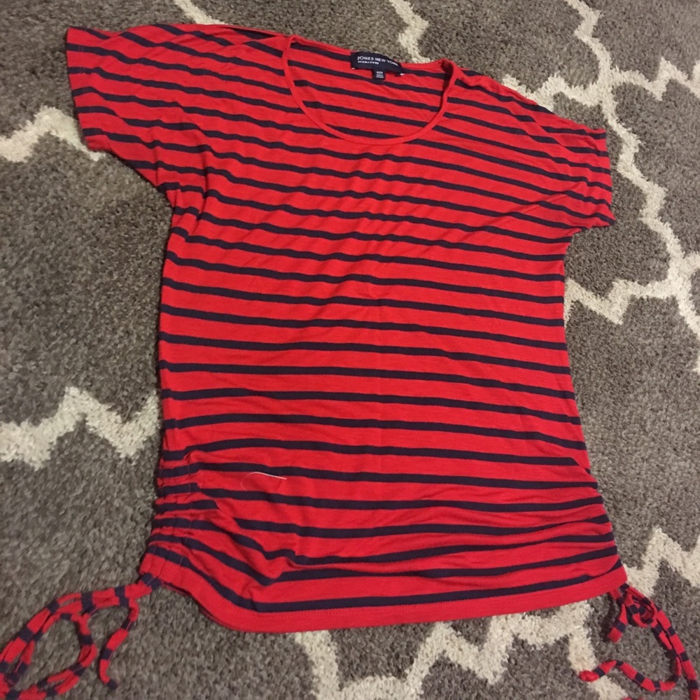 Red and Navy Stripped Shirt