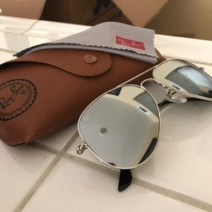 RayBan chrome mirror lens aviators