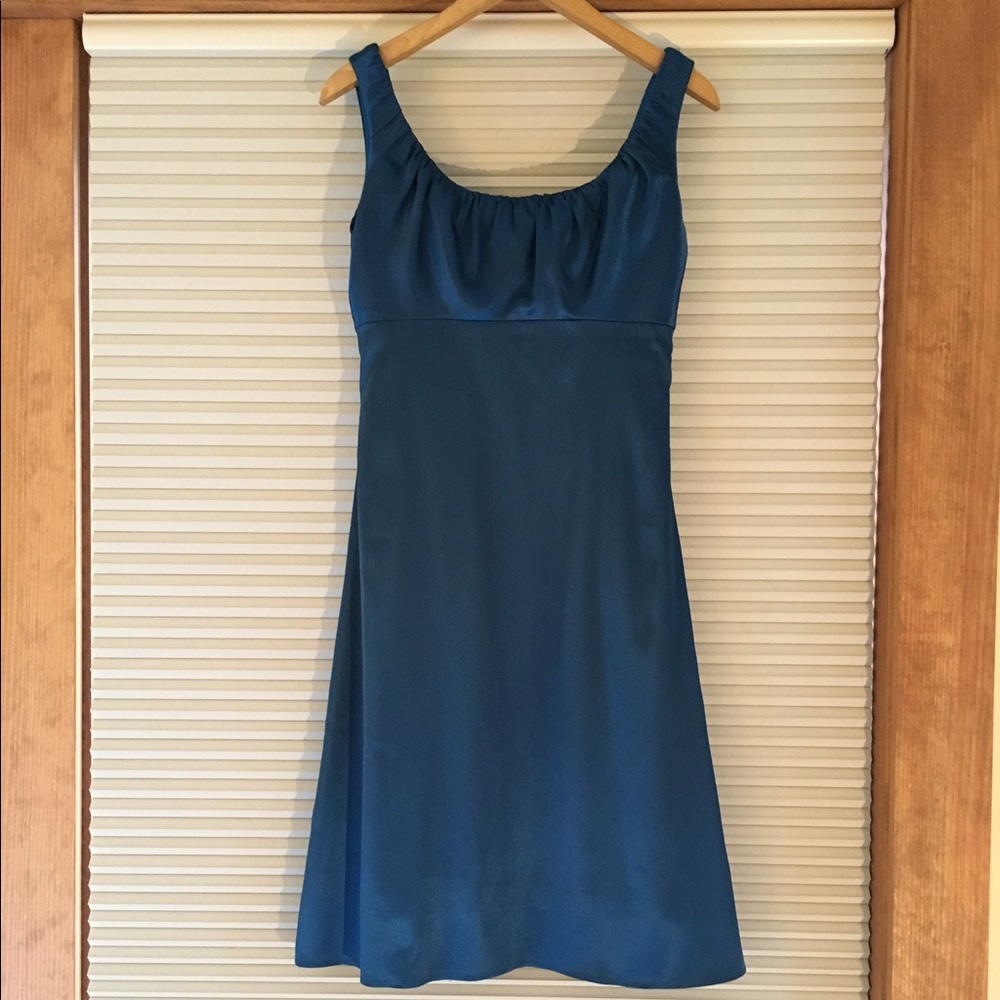 After Six  Blue Silk Dress