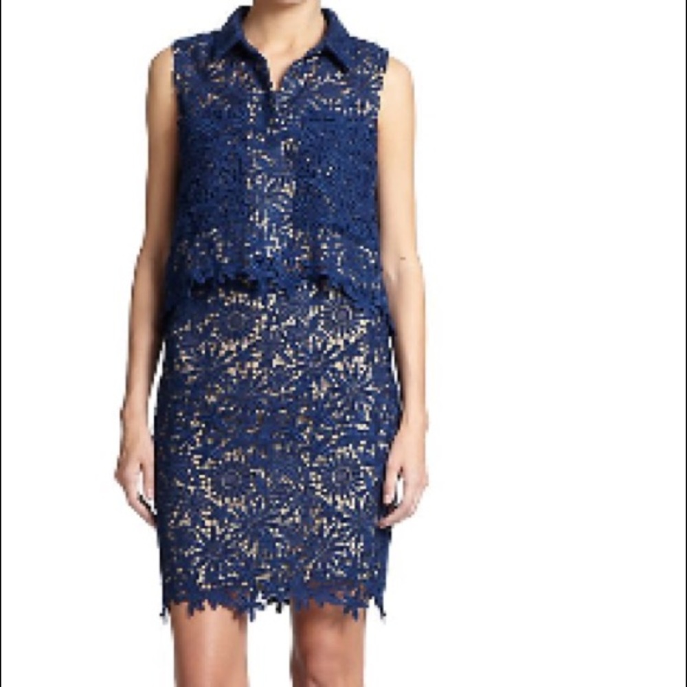 Elle Sasson Helen Lace Top & Skirt Ensemble