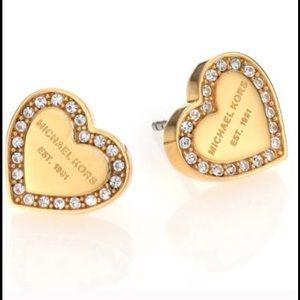 MK HERITAGE HEART EARRINGS 100% AUTHENTIC