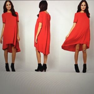 ASOS Maternity Red Swing Dress Size 8