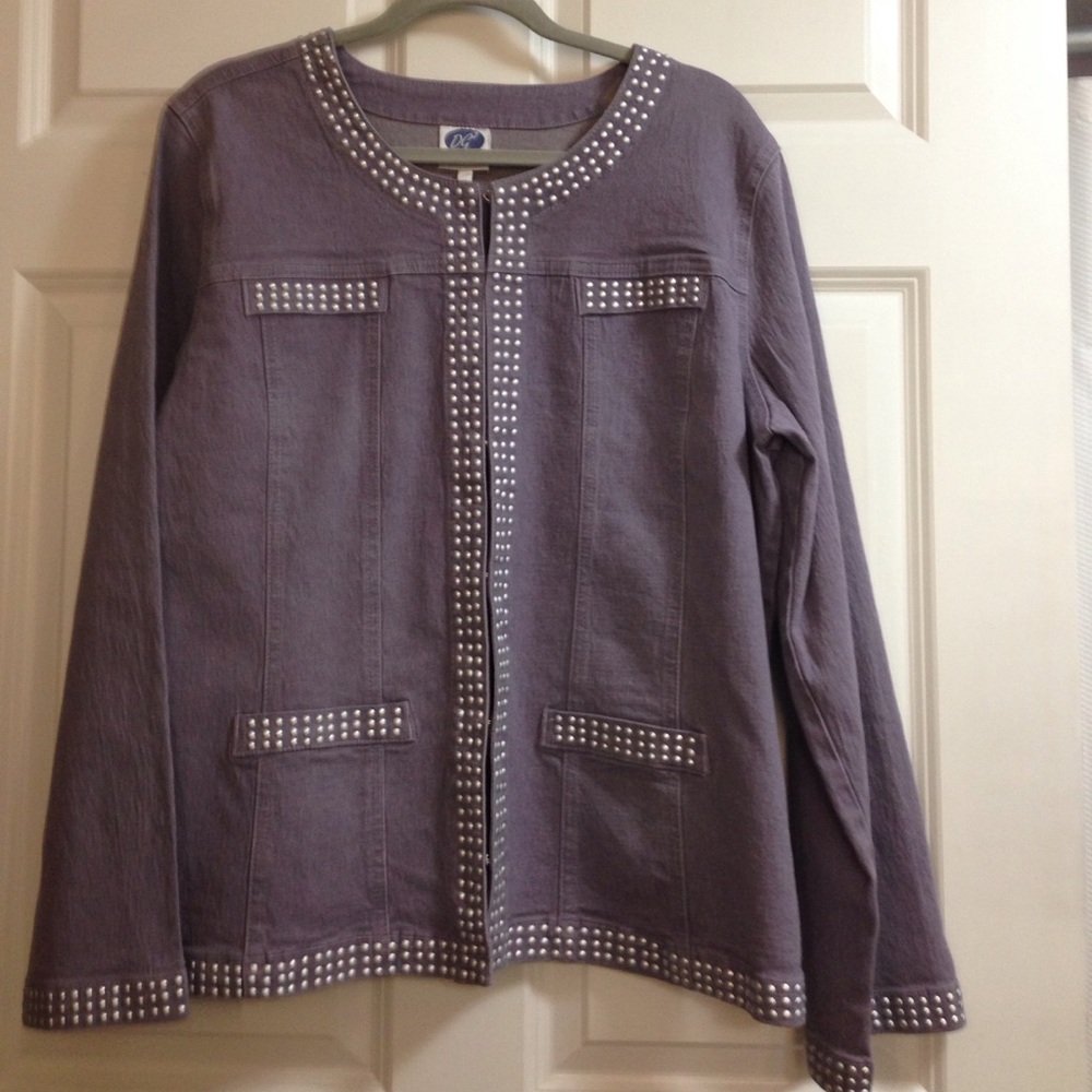 Diane Gilman lavender denim Blazer