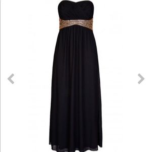 Black plus size prom dress