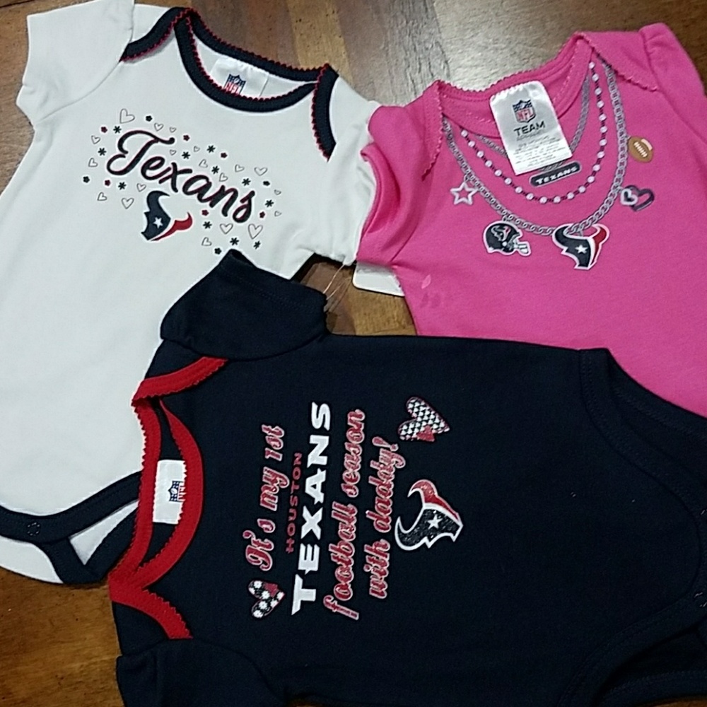 Girls Houston Texans Onesies