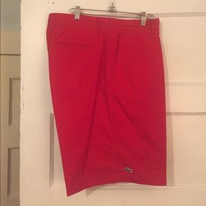Red Lacoste Shorts size 40 waist