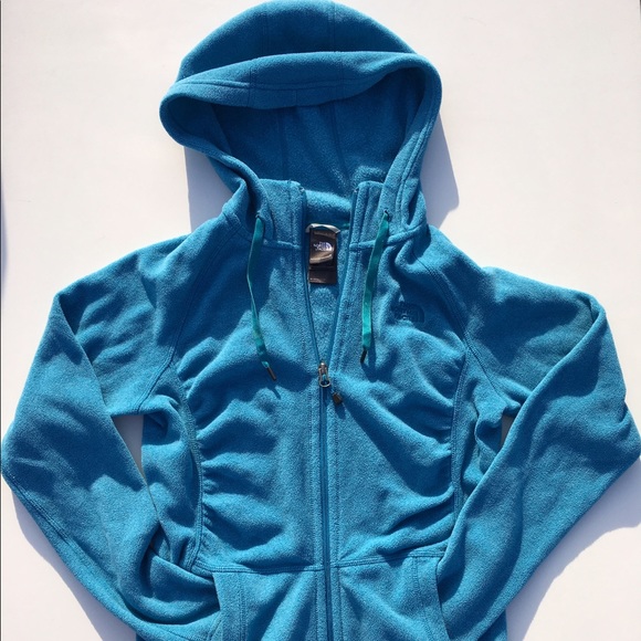 The North Face Tops - Light Blue The North Face fleece hoodie