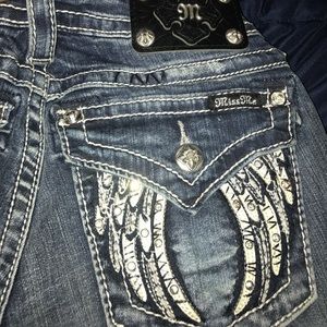 Bootleg Miss Me Jeans (: