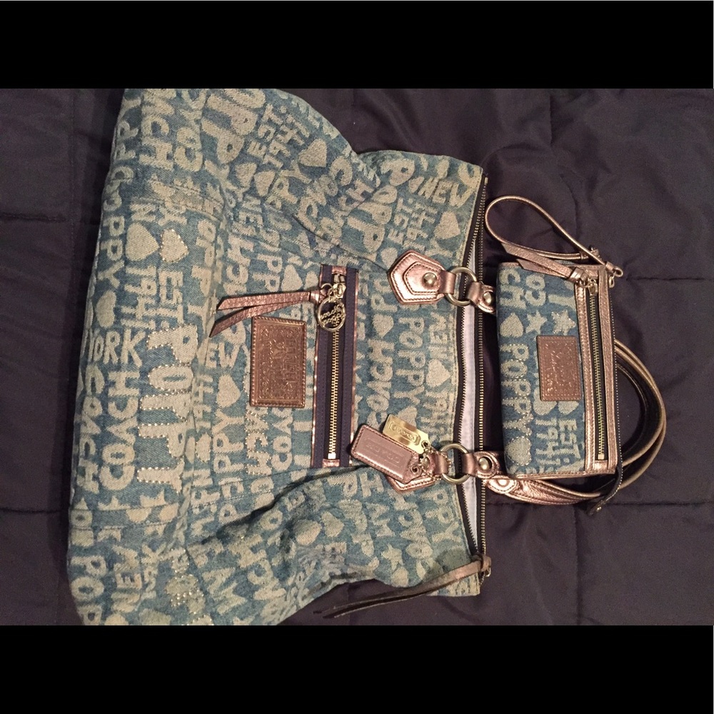 Coach Poppy Purse and Wristlet