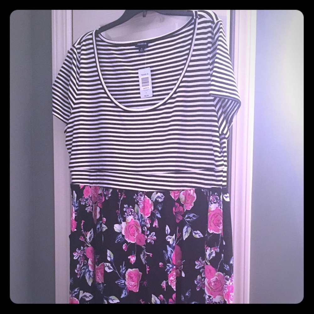 Torrid mismatch print spring dress NWT size 3