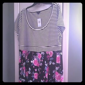 Torrid mismatch print spring dress NWT size 3