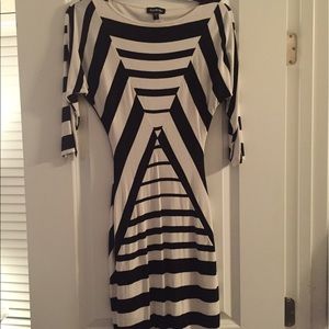 Black & White Bebe Stripe Dress