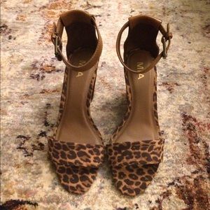 MIA Leopard wedges