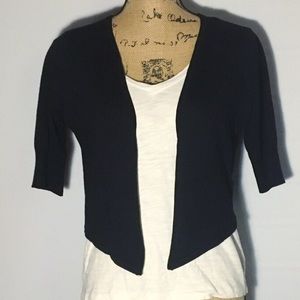 NWT- Cropped Black cardigan size Large