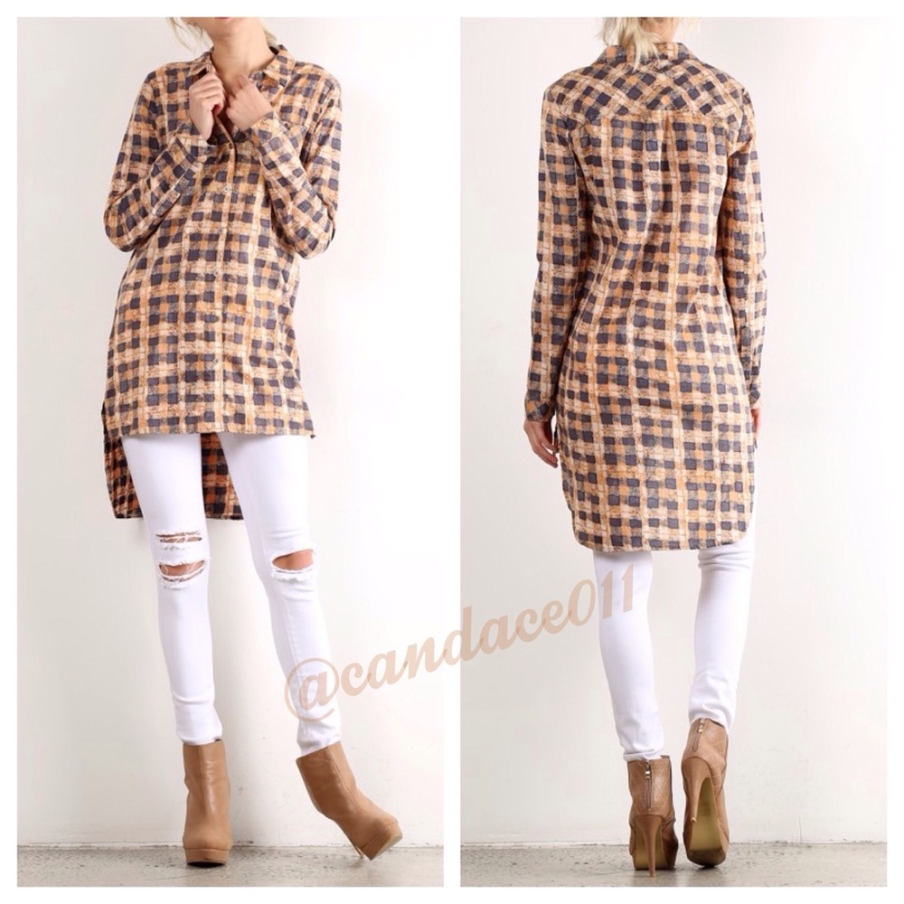 Long Sleeved Button Down Tunic