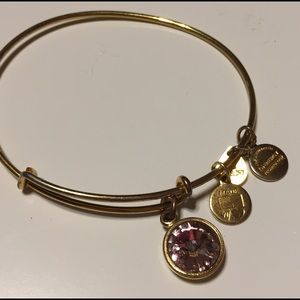 Alex and Ani pink Swarovski crystal charm