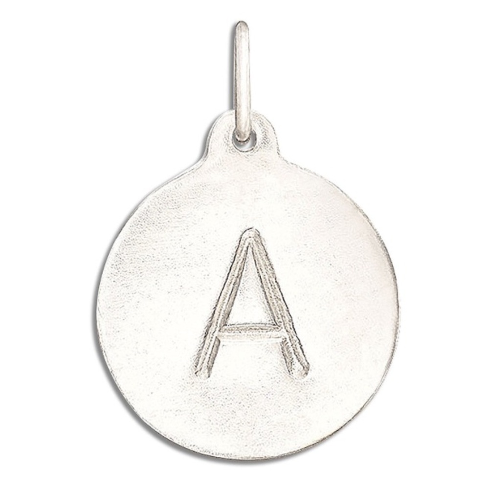 Helen Ficalora "A" initial silver pendant