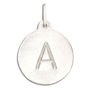 Helen Ficalora "A" initial silver pendant