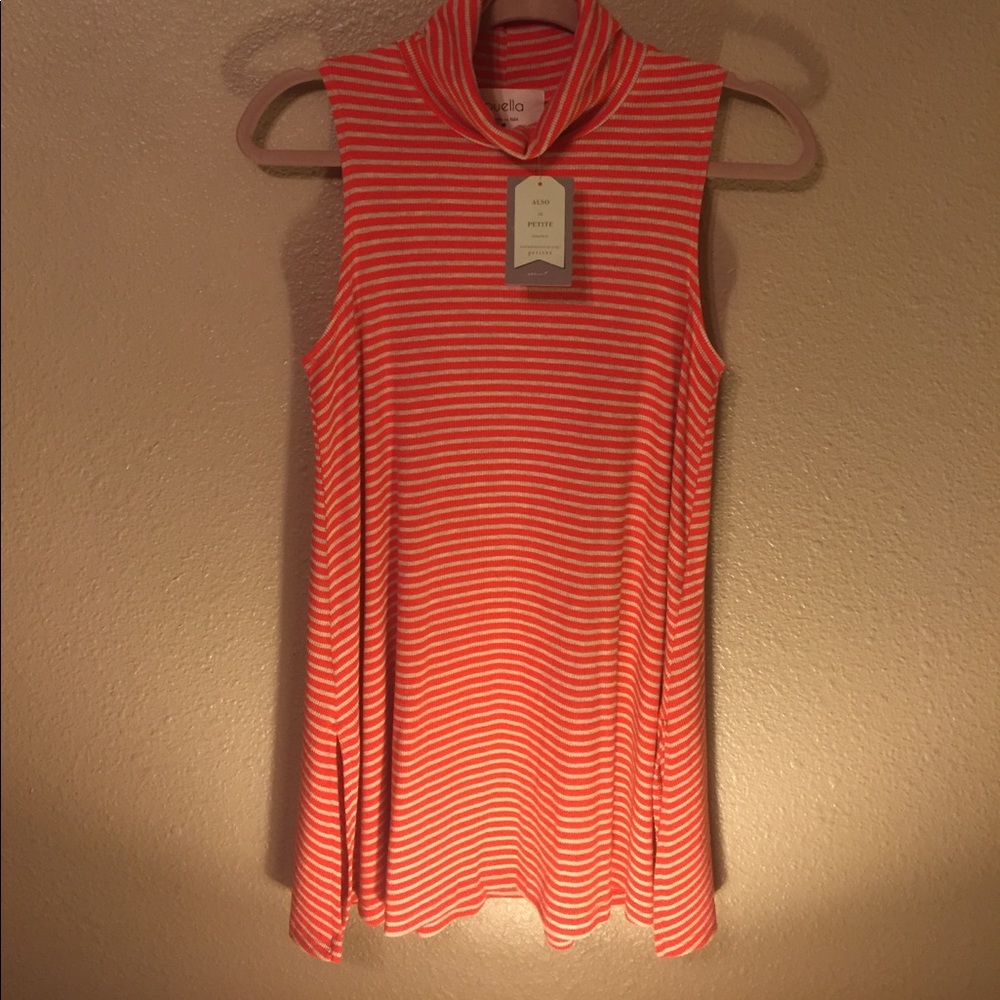 NWT Anthropologie Orange Turtleneck Tank