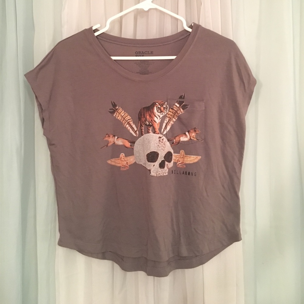 Grey billabong tribal soft t-shirt