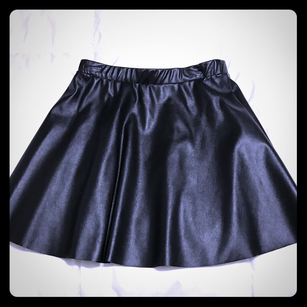 Black Pleather Skirt