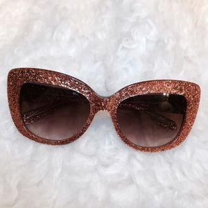 Kate Spade Warm Gold Glitter Sunglasses