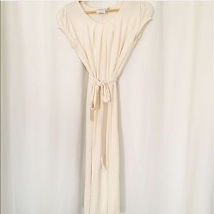 ASOS Cream Midi Jersey Dress