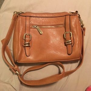 Small cross body tan purse