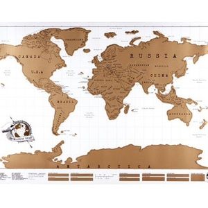 Gold Scratch World Map