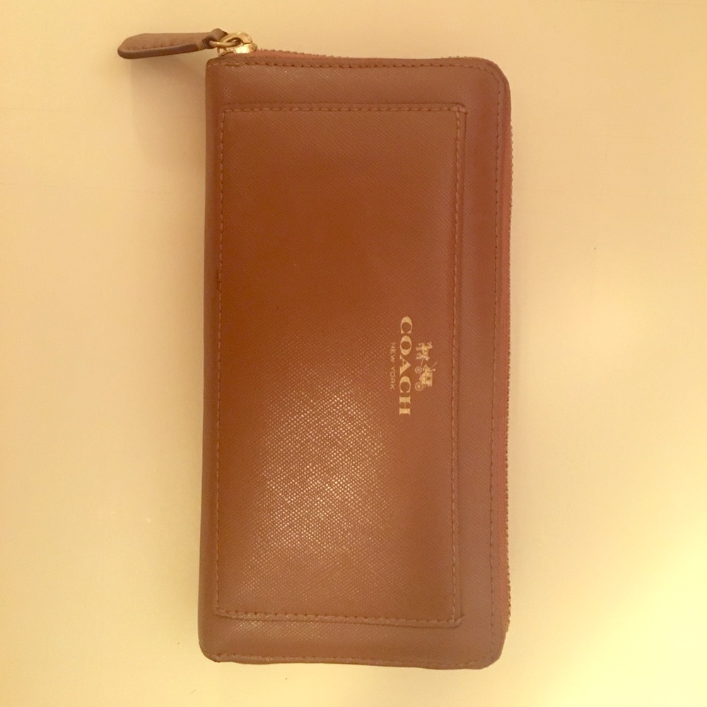 Coach wallet brown leather