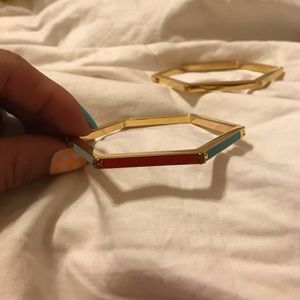 Multi color hexagon TB bracelet