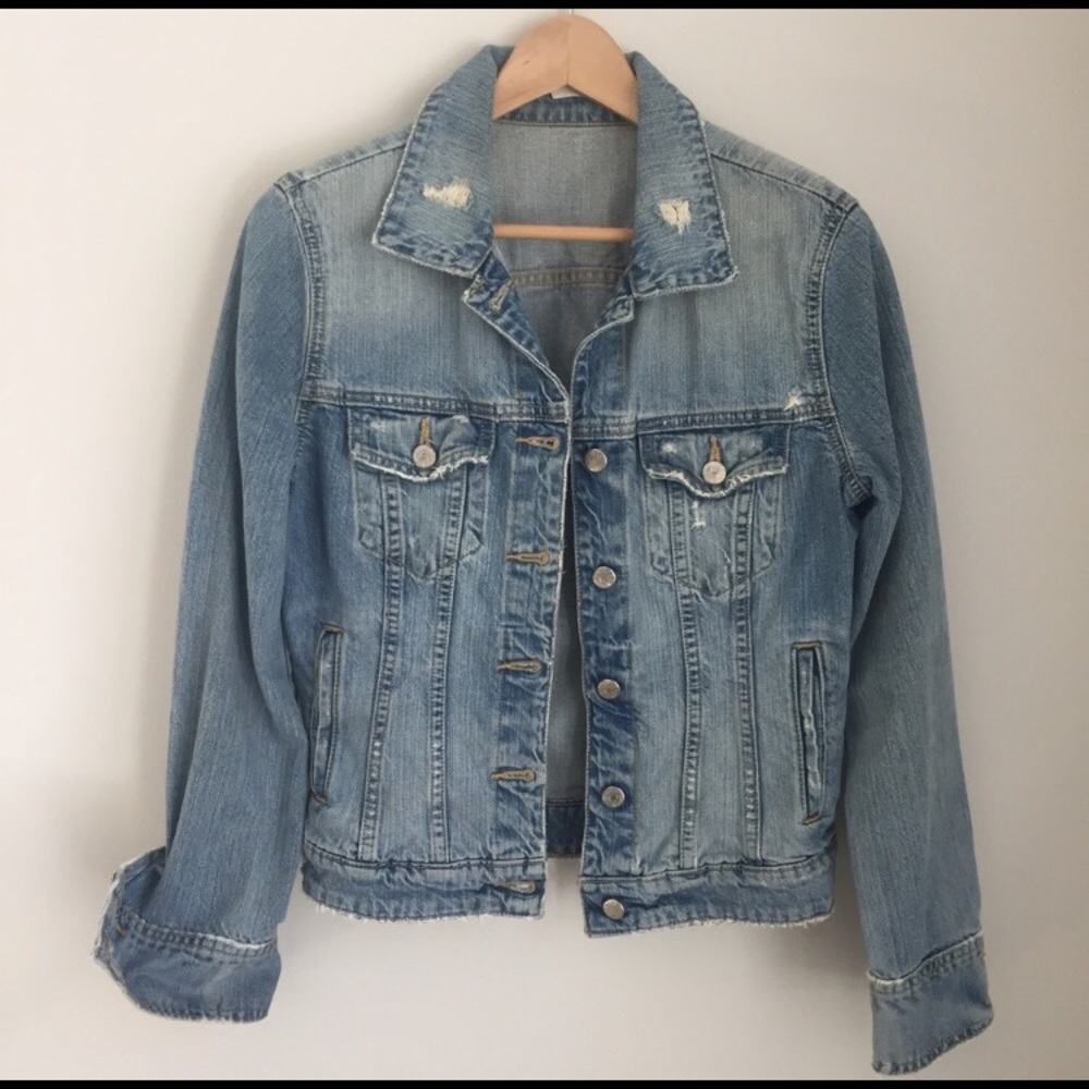 J. CREW distressed Denim Jacket