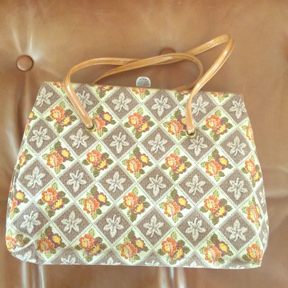 Vintage clutch fabric purse