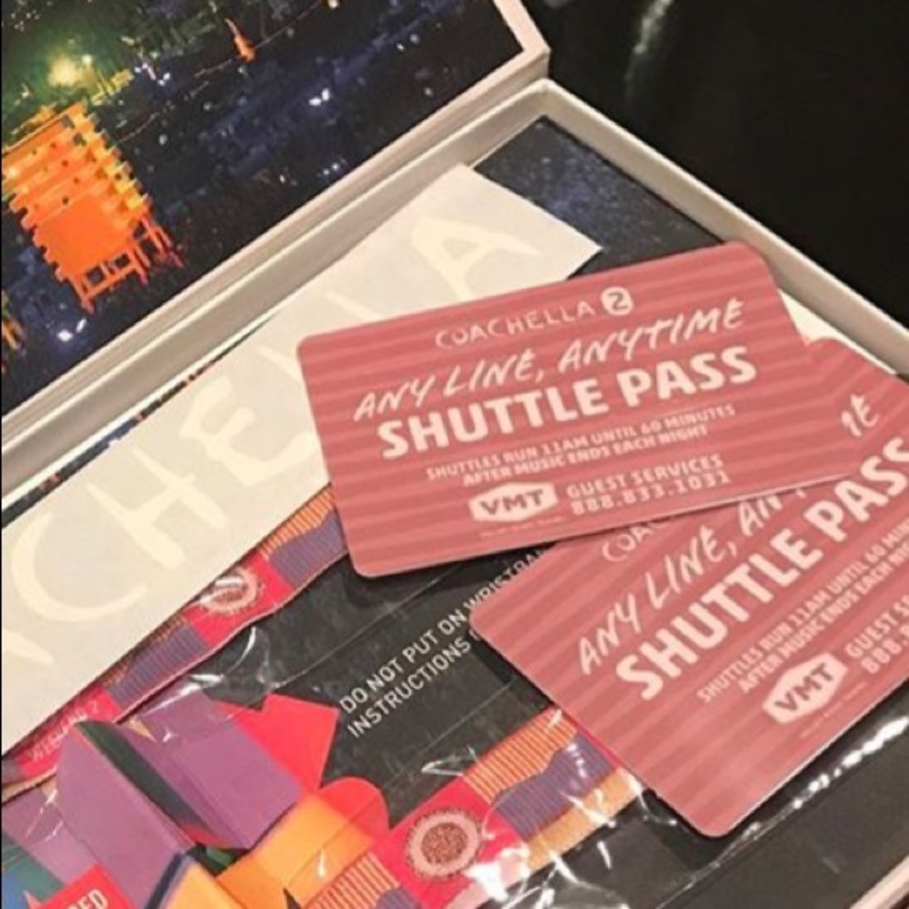 TWO WEEKEND 2 COACHELLA SHUTTLE PASSES