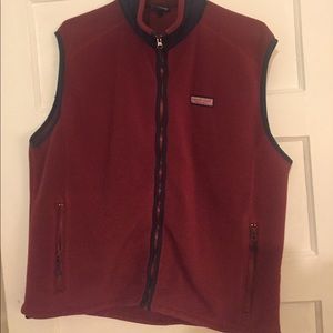 Maroon Vineyard Vines vest. Large