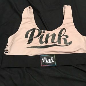 Pink Victoria's Secret sports bra