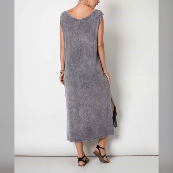 Tops - Tie-Dye Side-Slit Maxi Dress