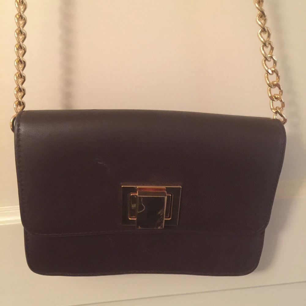 Badgley Mishka brown leather cross body purse
